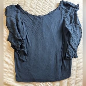 Anthropologie Piper + Paul Flutter Sleeve Top ✨